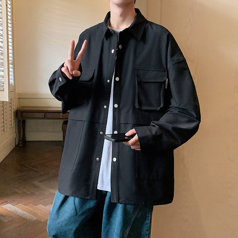港风C工装多口袋立体剪裁衬衫夹克外套男86067-特P68,男装衬衫,电商A005A
