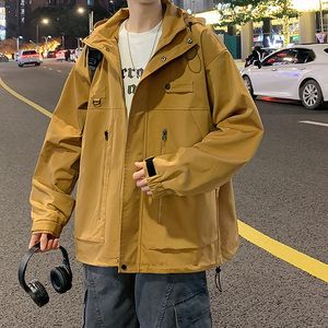 港风D工装大口袋冲锋衣防风登山服连帽外套A005A-JN8915-P108图片