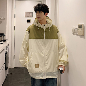 港风B夏季冲锋衣薄款防晒服骑车户外透气冰丝防晒衣服86012-P68图片