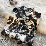 新中式风C盘扣小众设计扎染水墨冰丝短袖衬衫男CS36-P65控88，男装T恤，电商A005A