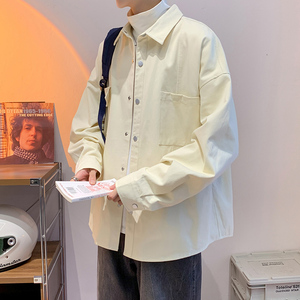 港风D工装多口袋立体剪裁衬衫夹克外套男86051-特P58图片