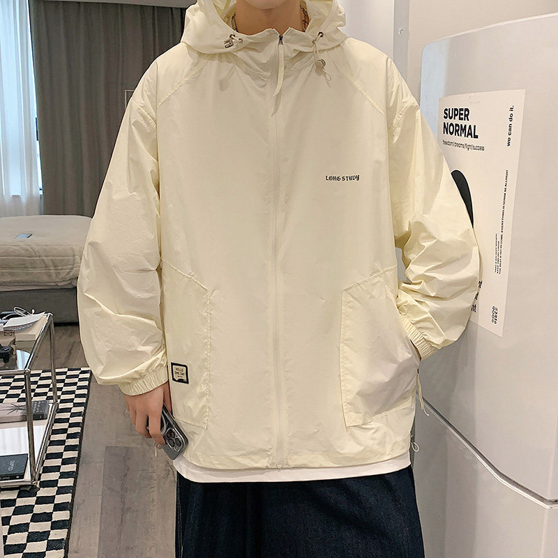 港风A户外冲锋衣男工装连帽外套薄款防水登山服防晒衣服86013-P68,男装夹克,电商A005A