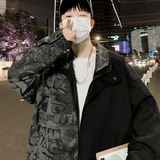 港风C春装新款小众设计感拼接涂鸦夹克美式痞帅外套J8105-P88，男装夹克，电商A005A