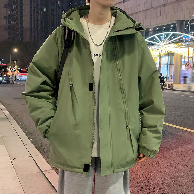 冬季外套男E工装大口袋连帽羽绒棉服棉衣冲锋衣学生男88303-特P98，男装棉衣，电商A005A