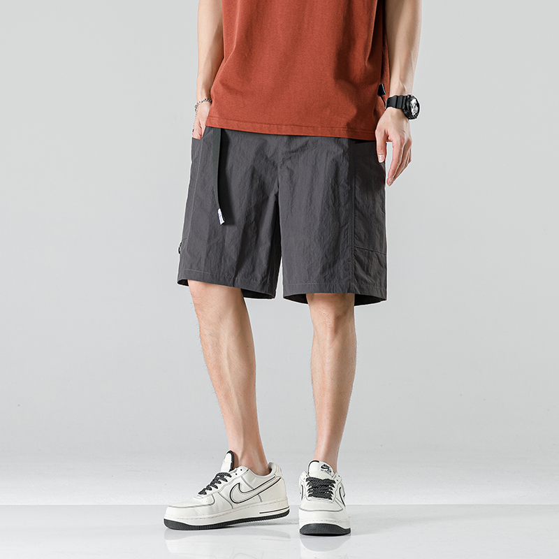 日系C夏季工装大口袋冰丝运动五分裤小众设计短裤81079-特P40，男装休闲裤，电商A005A