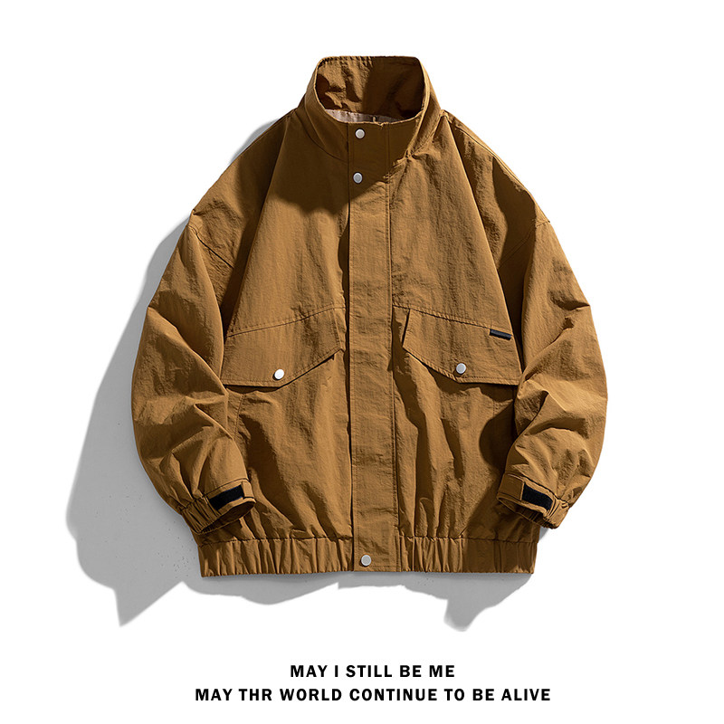 得物白底A工装大口袋冲锋衣夹克轻薄防晒衣服登山服JN8916-P80,男装夹克,电商A005A