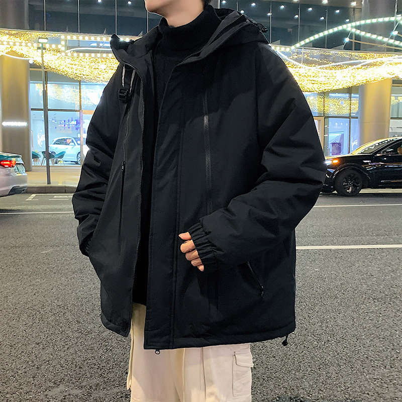 冬季外套男D工装大口袋连帽羽绒棉服棉衣冲锋衣学生男88303-特P98,男装棉衣,电商A005A