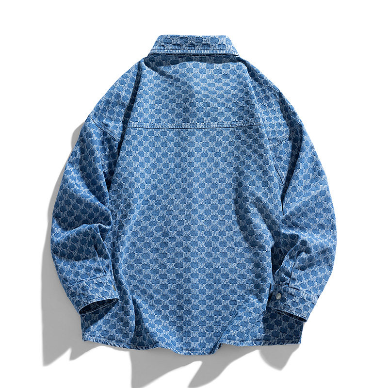 得物白底A工装大口袋立体剪裁衬衫夹克牛仔潮流外套男86078-P88,男装衬衫,电商A005A