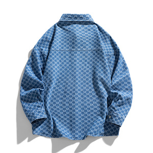 得物白底A工装大口袋立体剪裁衬衫夹克牛仔潮流外套男86078-P88图片