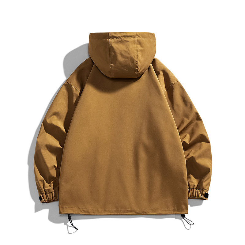 得物白底C工装大口袋冲锋衣防风登山服连帽外套A005A-JN8915-P108,男装夹克,电商A005A