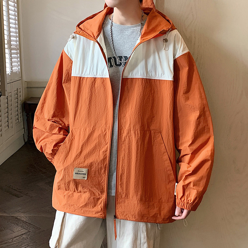 港风G夏季冲锋衣薄款防晒服骑车户外透气冰丝防晒衣服86012-P68,男装夹克,电商A005A