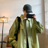 港风A翻领拉链工装多口袋皮衣夹克男86073-P100，男装夹克，电商A005A