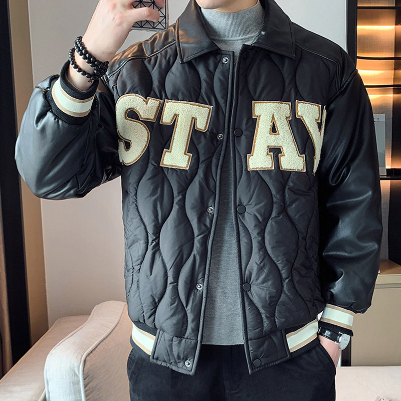 轻熟风A美式复古菱格棉服男棒球服棉衣A005A-MN8718P105控138,男装棉衣,电商A005A