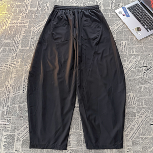 风L暗黑刺绣冰丝大桶裤宽松高级感萝卜裤阔腿裤K252-P65控88图片