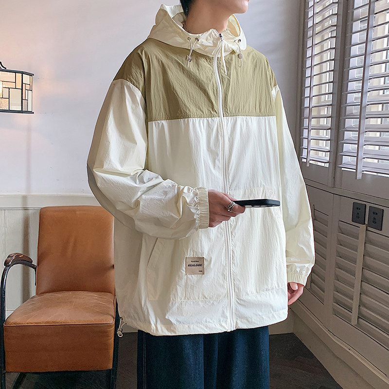 港风G夏季冲锋衣薄款防晒服骑车户外透气冰丝防晒衣服86012-P68,男装夹克,电商A005A
