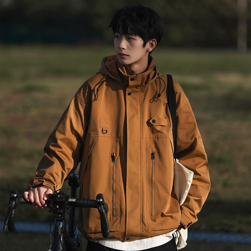 港风G工装大口袋冲锋衣防风登山服连帽外套A005A-JN8915-P108,男装夹克,电商A005A