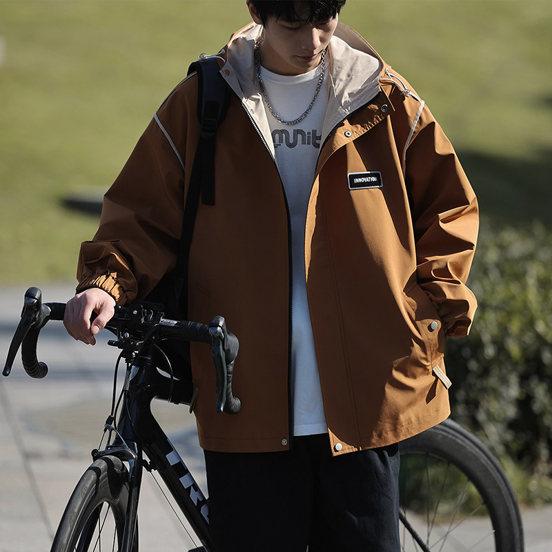 港风日系A工装冲锋衣外套连帽仿风美式机能风夹克JN81017-P88,男装夹克,电商A005A
