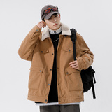 日系白墙B羊羔毛工装棉衣灯芯绒棉服男A005A-JN8868P110控138，男装夹克，电商A005A