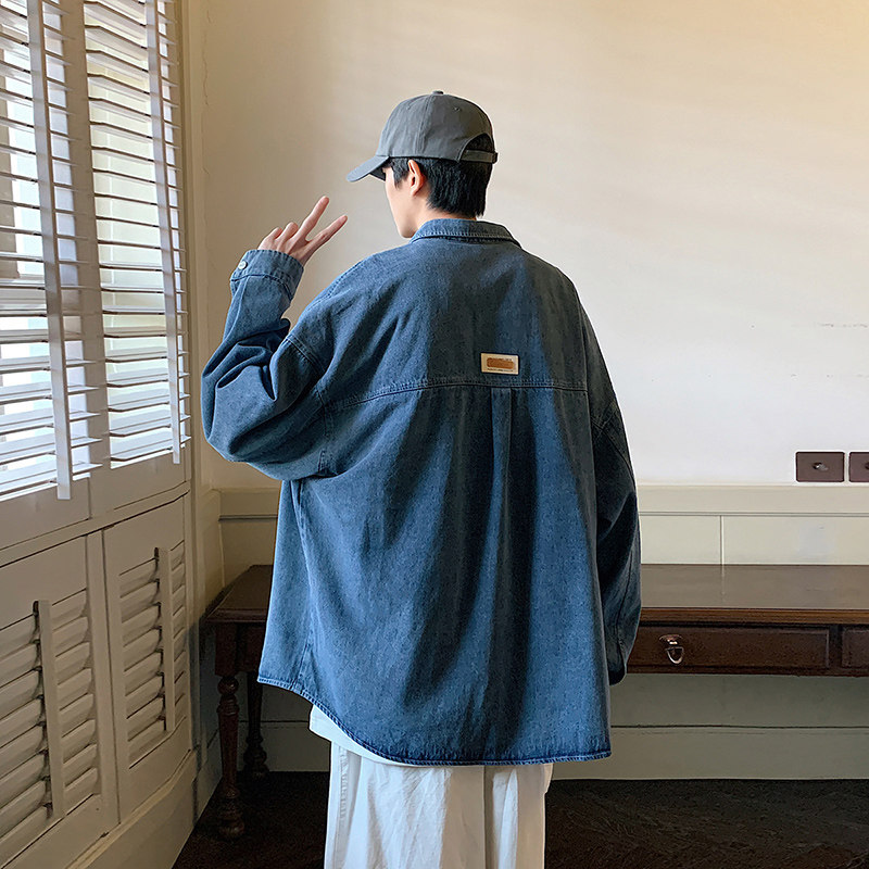 港风C工装多口袋立体剪裁衬衫夹克牛仔衣男86027-P88,男装衬衫,电商A005A