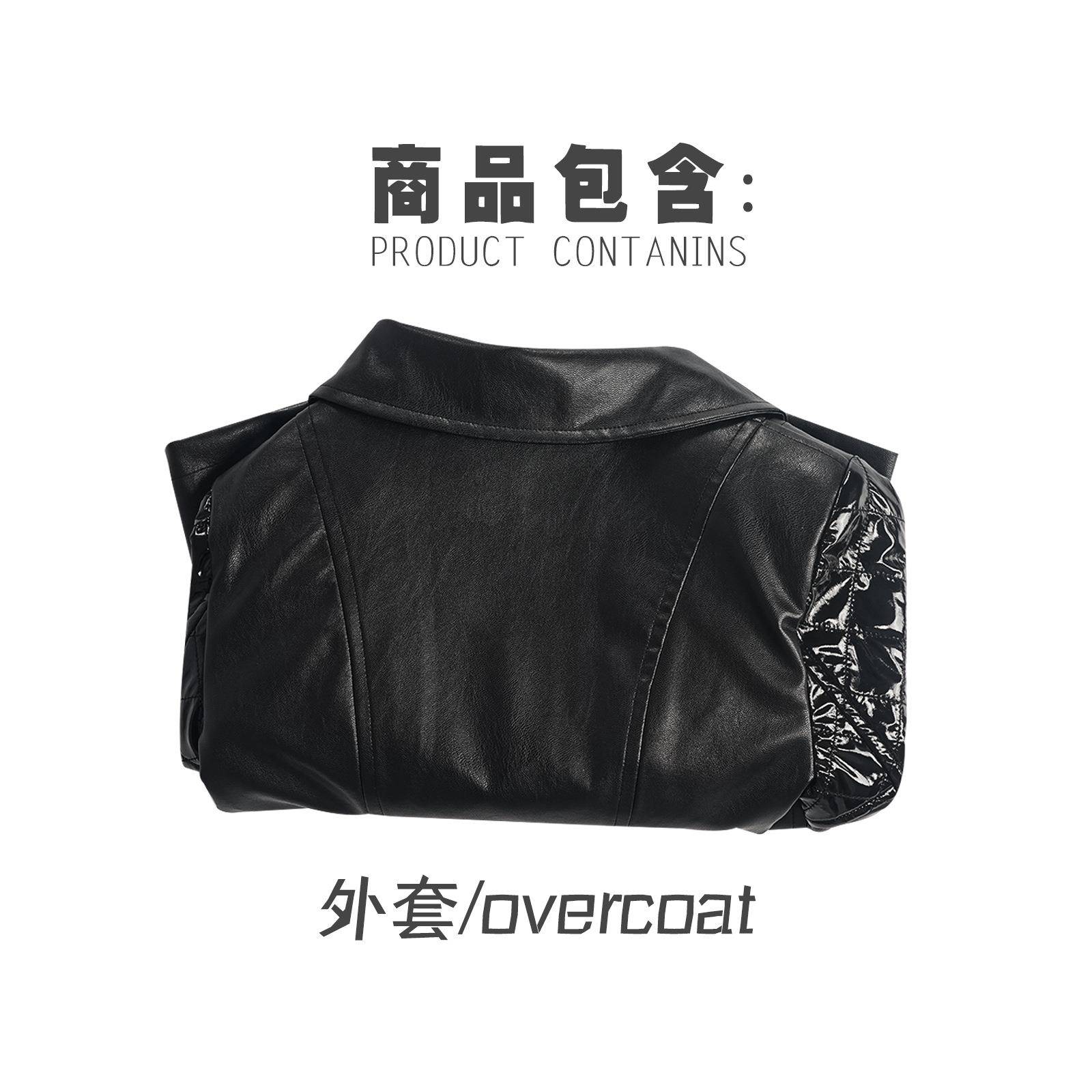万圣节服饰cos翻领复古欧美风衣皮质夹克外套工厂皮质夹克外