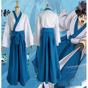 甜哒哒动漫服饰 银魂志村新八COS服 日本和服剑道服cosplay服装