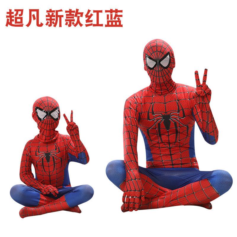 蜘蛛平行宇宙侠迈尔斯万圣节cos服装儿童头套衣服成人格温连体衣