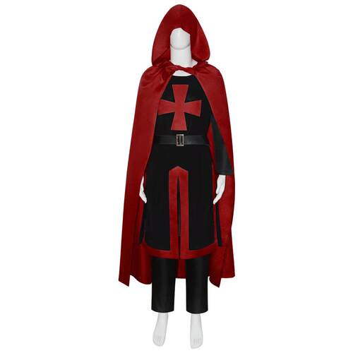 万圣节服装 圣殿骑士团 衣服 中世纪服装 大码舞会派对舞台演出服