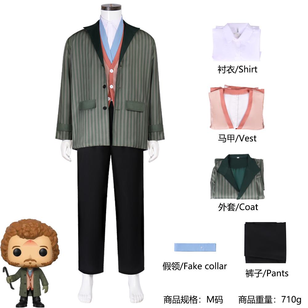 小鬼当家盗贼马文cos服 跨境万圣节搞笑扮演笨贼马文西装cosplay