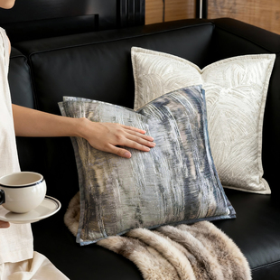GULAN古兰抱枕高级灰沙发客厅意式轻奢样板间腰枕靠枕定制