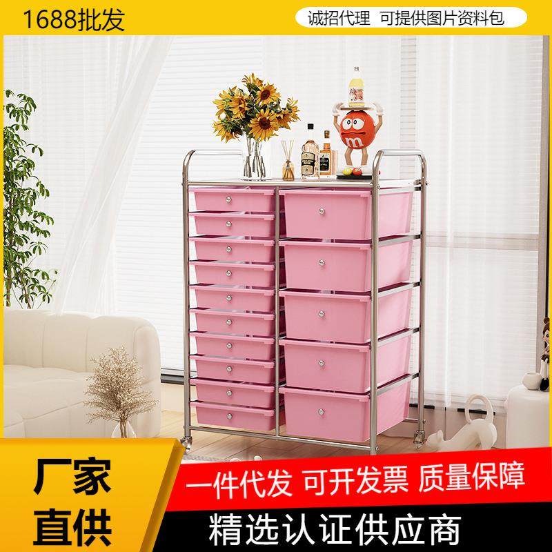 纯色置物架抽屉式收纳柜子美甲容储物柜家用塑料餐边柜防尘置物架,收纳整理,书桌收纳置物架,淘宝优惠券,粉丝福利购,淘宝优惠卷