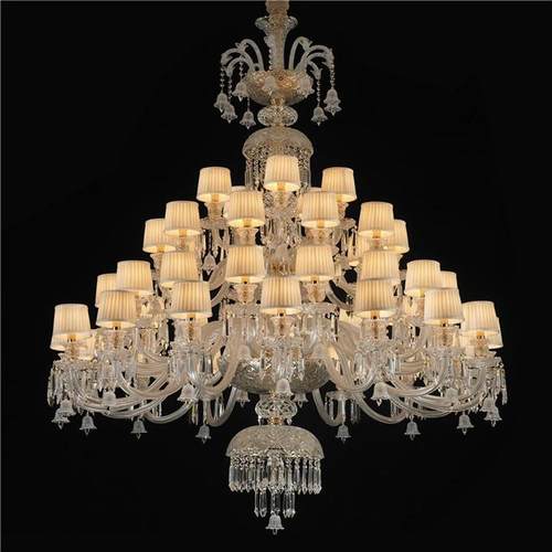 客厅水晶灯2025年新款欧式现代简约大气餐厅卧室灯复式楼别墅灯具