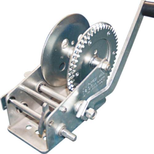 邦强手摇绞车手动绞盘带自锁卷扬机带自动刹车钢丝绳绞盘