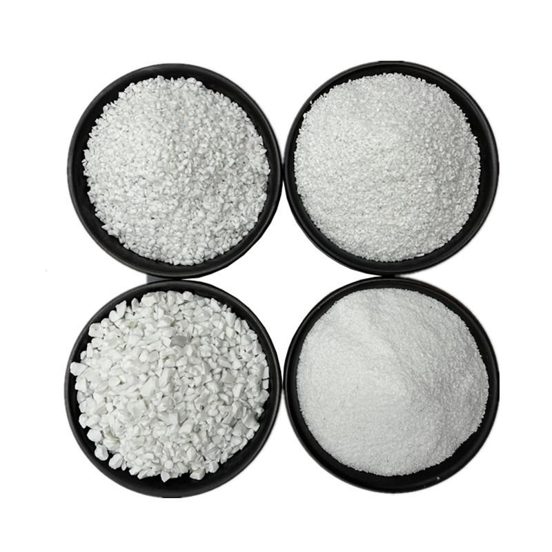 陶瓷砂耐磨骨料盘子碗破碎白瓷砂 喷砂除锈用防滑白色陶瓷颗粒