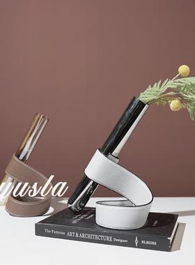 简约现代插干花瓶花器摆件样板间客厅餐厅茶几电视柜玄关软装饰品