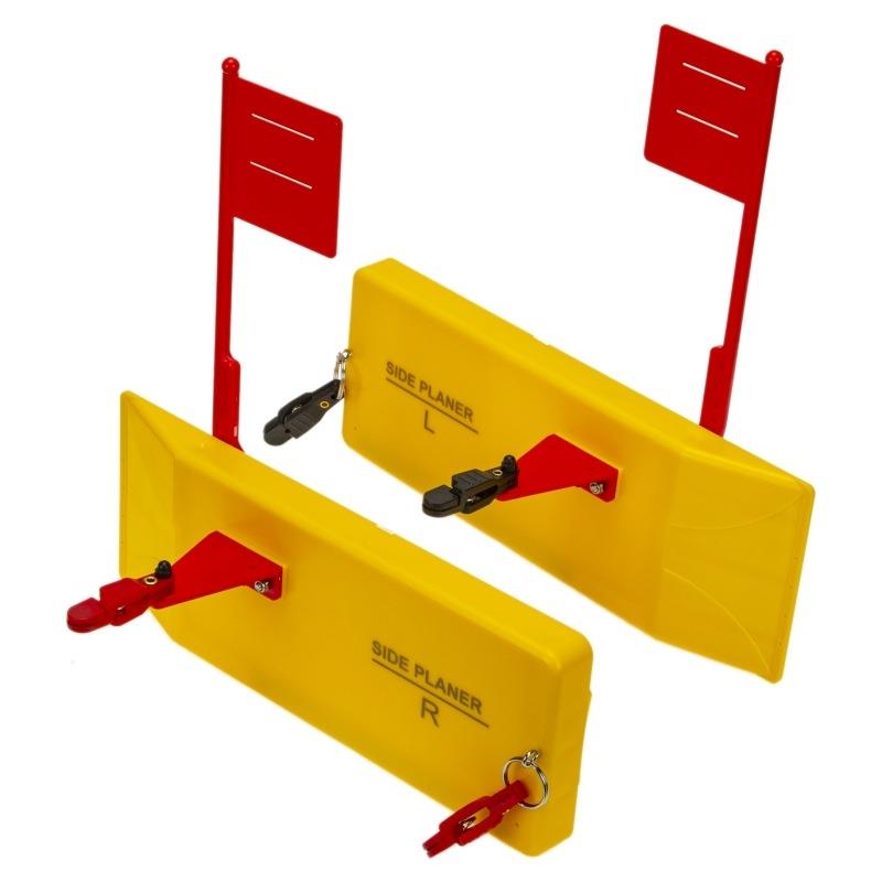 跨境海钓船钓带旗刨花板 拖钓内嵌左右双侧夹重力黄色Side Planer