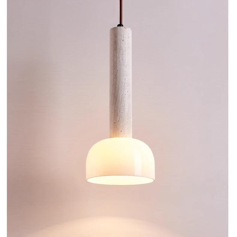 中山灯具石材复古法式高级感长条小吊灯现代简约餐厅吊灯餐桌吊灯