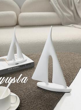 极简帆船办公室客厅电视柜餐厅柜样板间萌简单摆件软装饰品书房柜