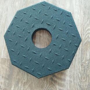 源头直供40x40cm橡胶颗粒八角砖路锥底座警示杆高强度 橡胶八角块