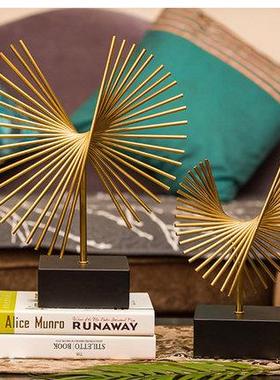 欧式客厅装饰品摆件现代家居样高档酒柜玄关电视柜工艺品金属摆设