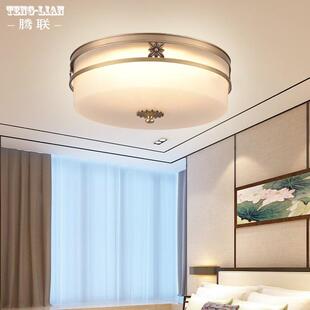 卧室全铜吸顶灯中式别墅房间过道书房门口客房吸顶灯简约楼梯灯具