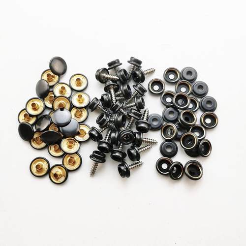 25套15mm不锈钢螺丝大白扣铜四合扣船舶按扣加厚螺丝四合扣跨境