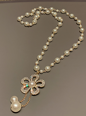 小香风毛衣链高档大气长款项链高级感多层吊坠链子女