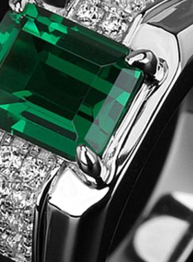 浴血黑帮绿色欧美时尚个性超帅男戒指