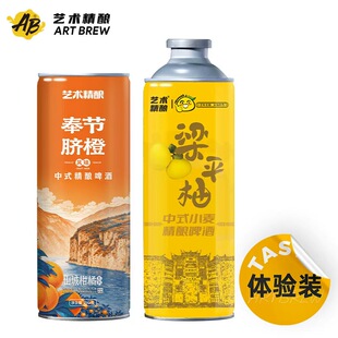 艺术精酿重庆啤酒体验装 梁平柚奉节脐橙 2罐组合装