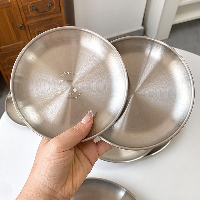 野餐烤肉盘不锈钢盘子骨头碟盘子