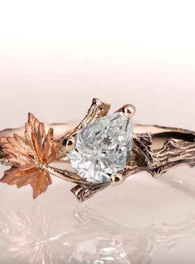 华杰 wish热卖18K镶白色锆石戒指 欧美跨境爆款女性戒指 厂家直销