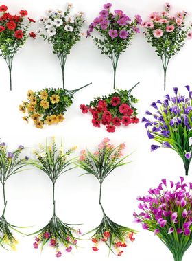 塑料马蹄莲仿真花紫罗兰仿真玉兰花户外家居婚礼装饰假花摆件