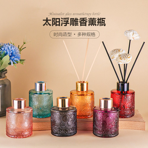 100ml彩色浮雕藤条香薰瓶空瓶