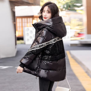 羽绒棉服女款2025年新款时尚高端奢华爆款小个子中长款冬季外套