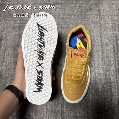 LightningXstorm毕加索联名闪电帆布鞋男款2026新款春季情侣板鞋
